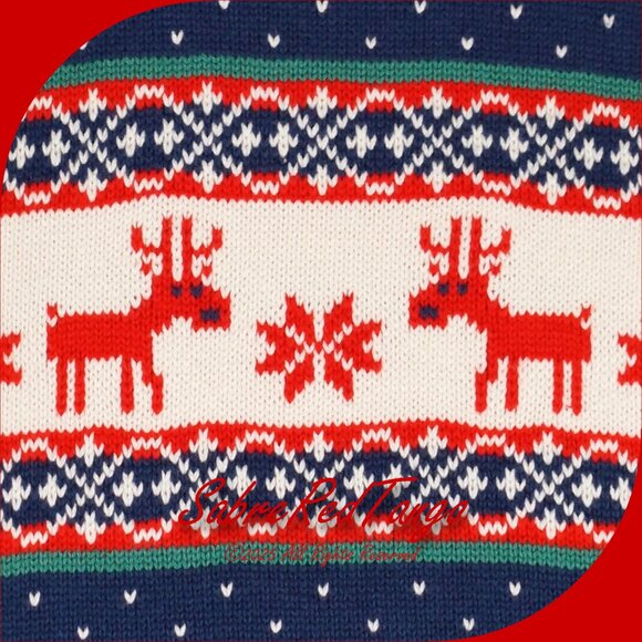 NWT Hanna Andersson Holiday Fair Isle Sweater Dear Deer Navy Blue 120 6 7 - Picture 3 of 4